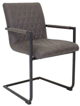Spisestuestol Dean Dimehouse Antracit LxBxH 70x58x57 Stof Hvid foto diagonalt set forfra
