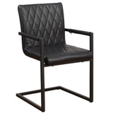 Spisestuestol Ruben Dimehouse Sort LxBxH 71x59x58 Kunstlæder Hvid foto diagonalt set forfra