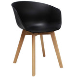 Herning spisestuestol Dimehouse Sort LxBxH 68x60x51 Plast Hvid foto diagonalt set forfra