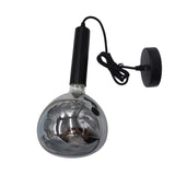 Hængelampe Katie Smokey Dimehouse Antracit LxBxH 29x22x21 Glas Hvid foto diagonalt set forfra