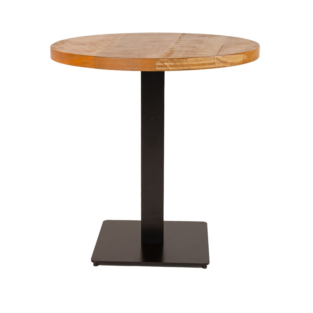 Spisebord Bistrobord Rundt Dimehouse Brun LxBxH 66x66x7 Mangotræ Hvidt foto set forfra
