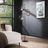 Gulvlampe Fabiola DH Interiør Charcoal LxBxH 61x61x12 Metal Atmosfærisk foto diagonalt set forfra
