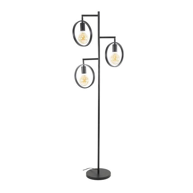 Gulvlampe Fabiola DH Interiør Charcoal LxBxH 61x61x12 Metal Hvid foto set forfra