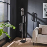 Gulvlampe Jeff DH Interiør Sort Metal Atmosfærisk foto diagonalt set forfra