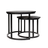 Sofabord Rosa Dimehouse Sort LxBxH 56x55x47 Mangotræ Hvidt foto set forfra
