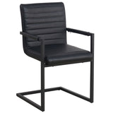 Spisestuestol Kuba Dimehouse Sort LxBxH 71x59x58 Kunstlæder Hvid foto diagonalt set forfra