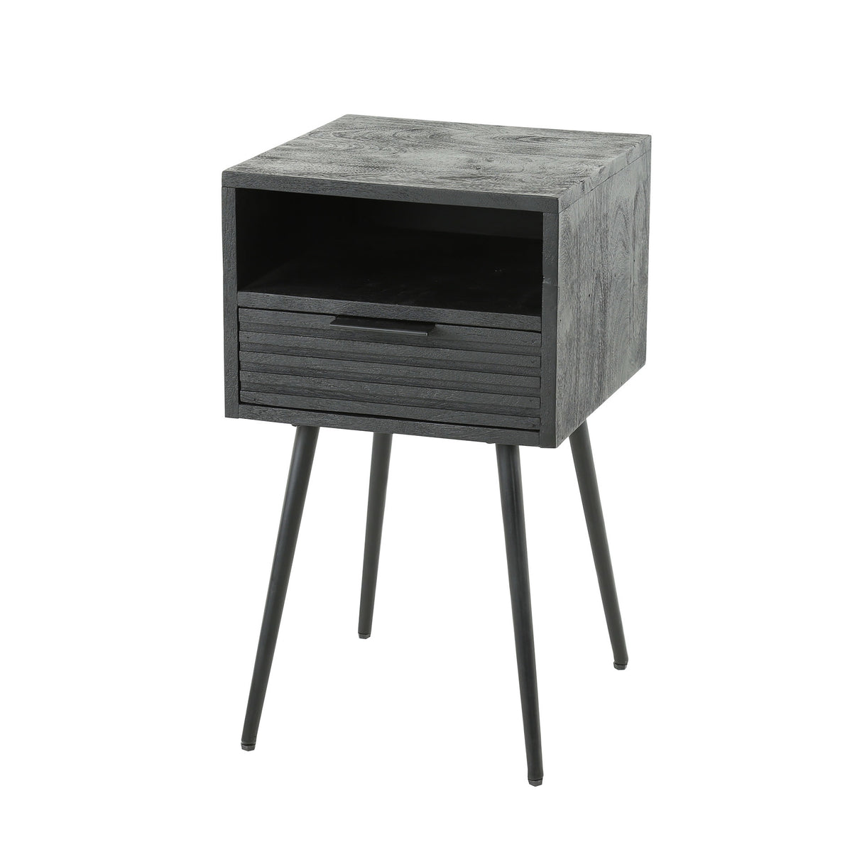 Sengebord Hazel DH Interiør Mango LxBxH 41x41x31 Mangotræ Hvid foto diagonalt set forfra