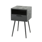 Sengebord Hazel DH Interiør Mango LxBxH 41x41x31 Mangotræ Hvid foto diagonalt set forfra