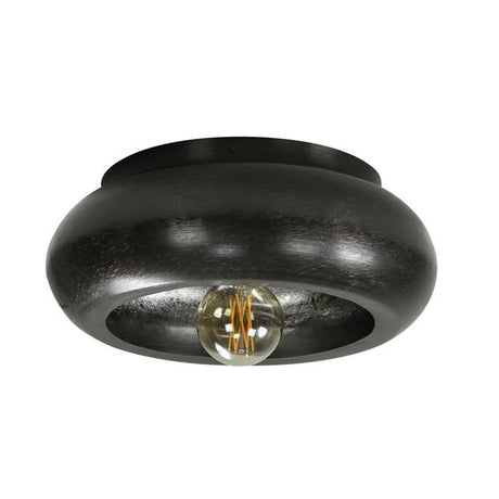 Loftslampe Skyler DH Interiør Sort LxBxH 45x45x20 Nikkel Hvid foto set forfra