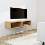 TV Møbler Bernie Rustik Eg Dimehouse Eg LxBxH 146x36x31 Melamin Atmosfærisk foto diagonalt set forfra