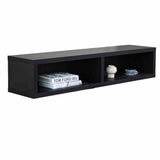 TV Møbler Bernie Sort Dimehouse Sort LxBxH 146x36x31 Melamin Hvid foto diagonalt set forfra